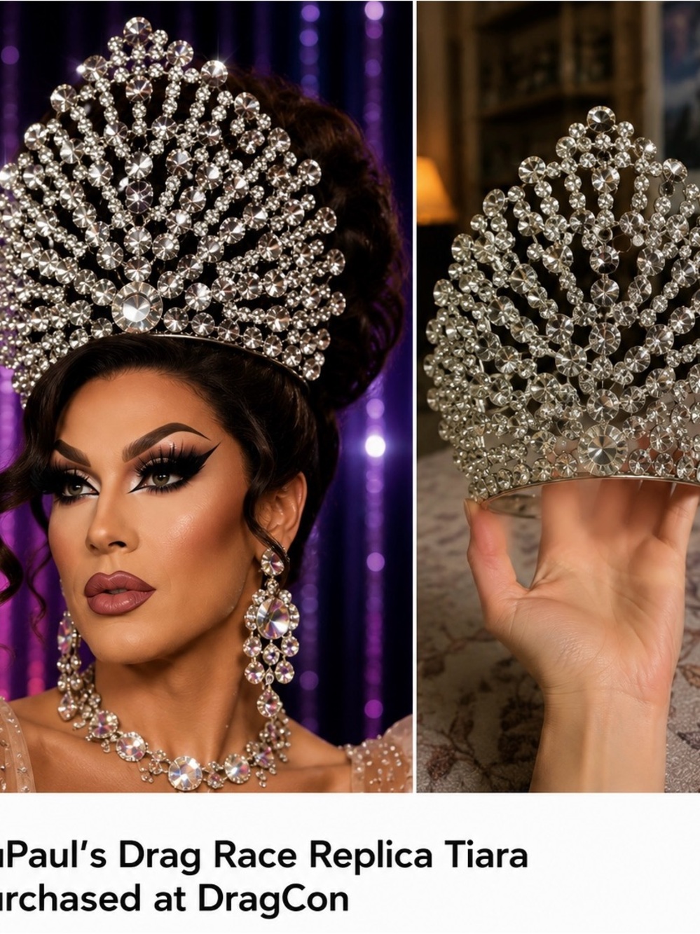 RuPaul’s Drag Race Replica Rhinestone Tiara DragCon Crown